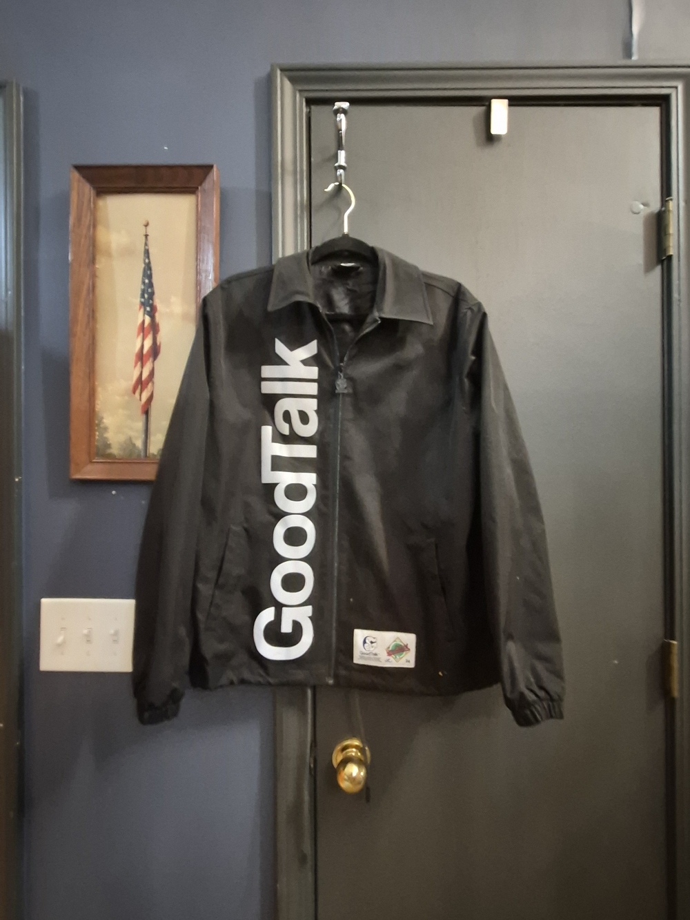 Black Men's Windbreaker Jacket